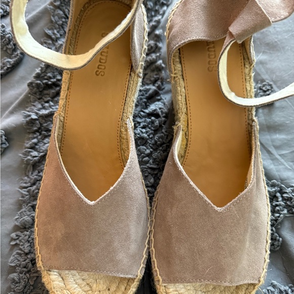 Soludos Beige Espadrille Wedge Sandals - Picture 2 of 6